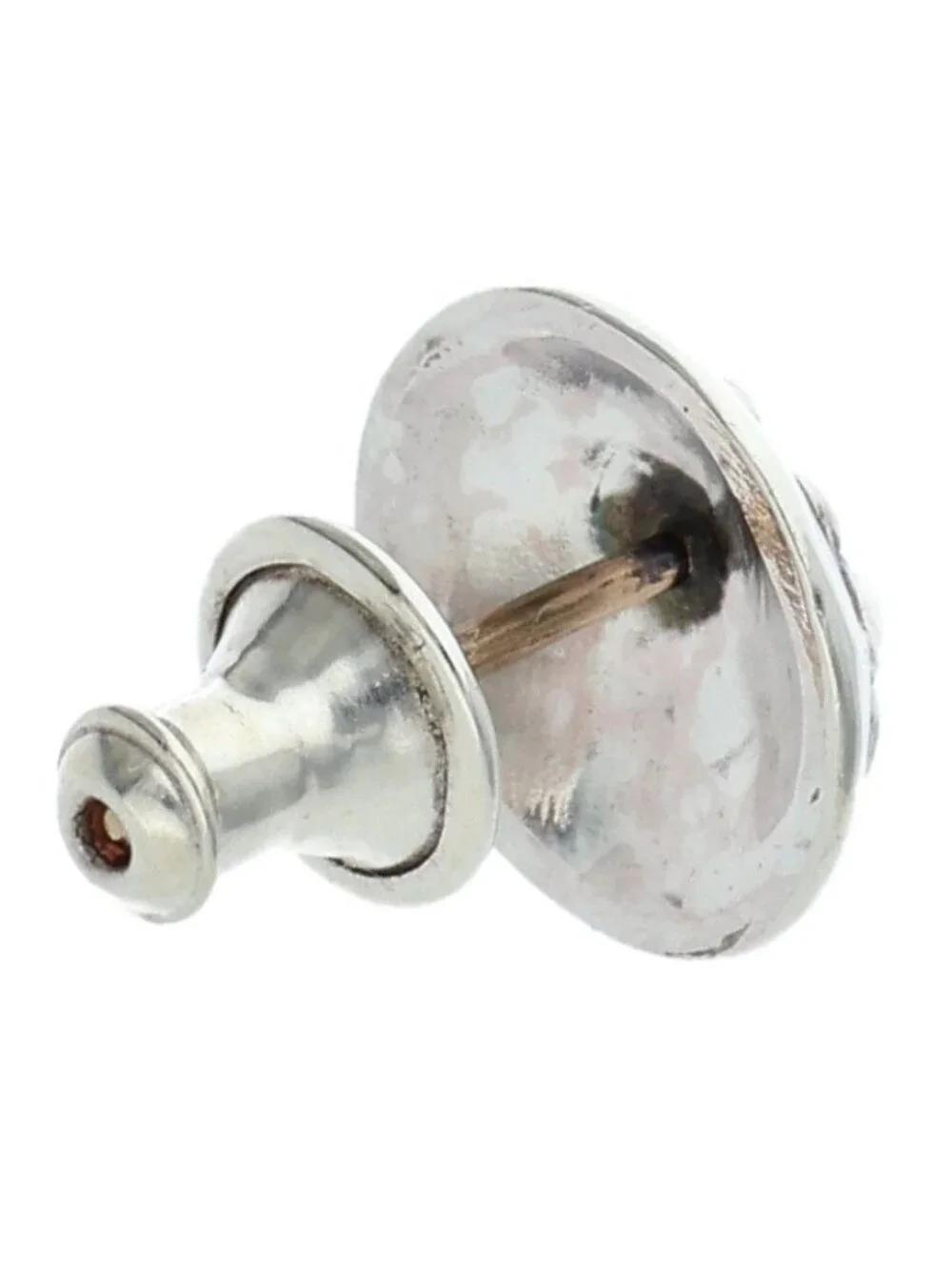 Chrome Hearts Stud Crsbll Dia Cross Ball Silver Earrings